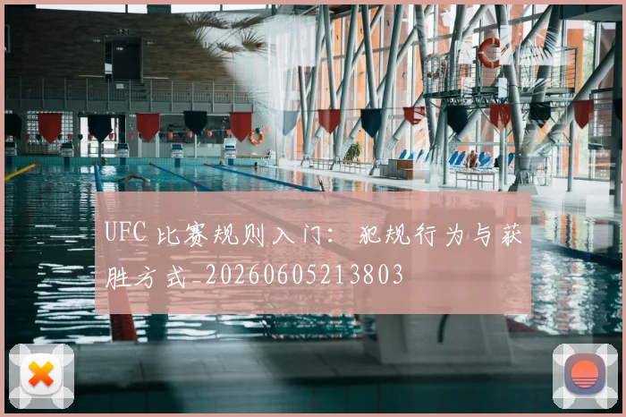 UFC 比赛规则入门：犯规行为与获胜方式_20260605213803